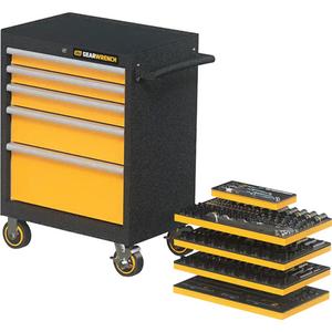 Mechanics Tool Set in Modular Foam Trays with Storage Unit - 247, Limited Lifetime, (4) 20.25" L x 13.5" WStandard Large Foam Storage Tray (Height Minimum 1.25" - Maximum 2.5”), (1) Compact Foam Storage Tray for 120XP Next Generation Ratchet of 3 sizes
