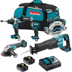 18V LXT Brushless 5 Tool Combo Kit - 18 V, Lithium-Ion