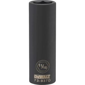 Socket - 1/2", 11/16", 6, Impact, Standard