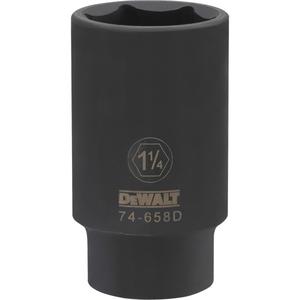 Socket - 1/2", 1-1/4", 6, Impact, Standard