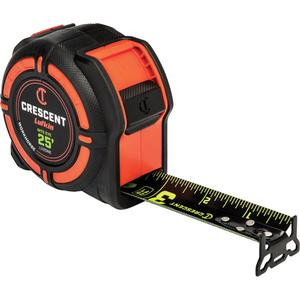 WORKHORSE NITE EYE Tape Measure - 25', 1-1/4", SAE, Full Liftetime