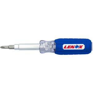 6-in-1 Multi-Bit Screwdriver - Textured, (1) PH #1; (1) PH #2; (1) SL 3/16"; (1) SL 1/4"; (1) ND 5/16"; (1) ND 3/8", Limited Lifetime