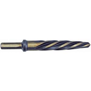 JET-KUT® B & G Premium Car Reamer - 5/8", High Speed Steel, Spiral, 3-Flat, 6-3/4", Black & Gold, 7/16", 0.343", 1/2"