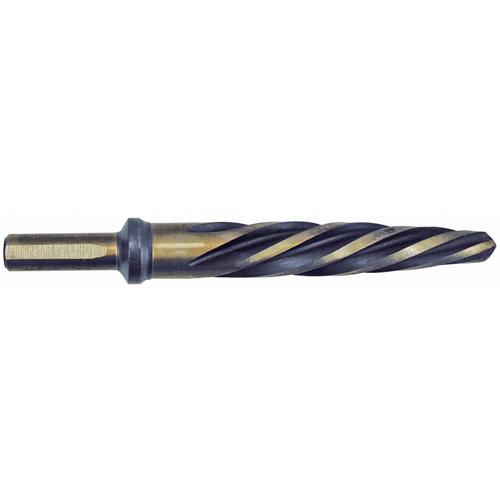 JET-KUT® B & G Premium Car Reamer - 5/8", High Speed Steel, Spiral, 3-Flat, 6-3/4", Black & Gold, 7/16", 0.343", 1/2"