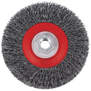 5C14T High Performance Crimped Wire Brush - 5", 0.014", Steel, 5/8"-11NC, 12,200 RPM