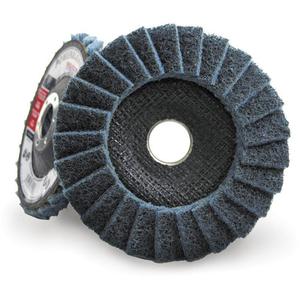 POWERBLEND SCD Surface Conditioning Flap Disc - Fine, 4-1/2", 7/8", 29, 13,300 RPM, Alloy Steel, Aluminum, Fibreglass, Plastic, Stainless Steel, Steel, Titanium
