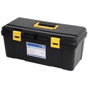 JPTB-22 Plastic Hand Tool Box - 10-1/4", 9-1/2", 22", Black, 2142 Cubic Inches