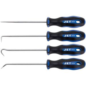 JPHS-604 6" Pick & Hook Set - 4, Straight Pick; 90° Pick; Angle Pick; Hook, Stainless Steel