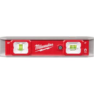Torpedo Level with Lighted Vials - 9", Aluminum, 2, Magnetic