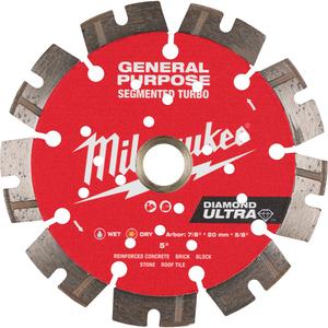 DIAMOND ULTRA™ Segmented Turbo General Purpose Diamond Blade - 5", 7/8"