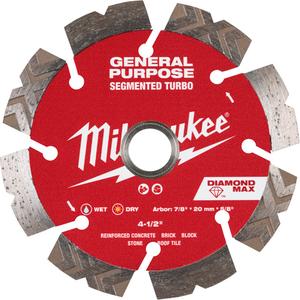 DIAMOND MAX™ Segmented Turbo General Purpose Diamond Blade - 4-1/2", 7/8"