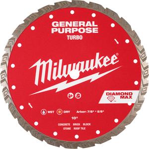 DIAMOND MAX™ Turbo General Purpose Diamond Blade - 10", 7/8"
