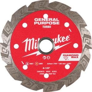 DIAMOND MAX™ Turbo General Purpose Diamond Blade - 4-1/2", 7/8"