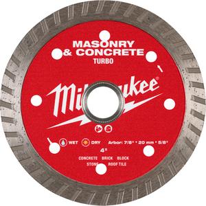 Turbo Masonry & Concrete Diamond Blade - 4", 7/8"