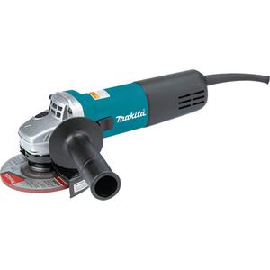 Angle Grinder with AC/DC Thumb Switch - 4-1/2", 120 V, 7.5 A, 11000, 4-1/2" Depressed Centre Wheel A-95956; Wheel Cover 123098-1; Inner Flange 224399-1; Lock Nut 5/8"-45 224568-4; Side Handle 153489-2; Lock Nut Wrench 28 782424-9