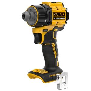 MAX* ATOMIC™ Multi- Head Drill/ Driver (Tool Only) - 20 V, 1/2"/1/4", Lithium-Ion, 0-450/0-1650, (1) DCD803 ATOMIC 20V MAX* Multi-Head Drill/Driver; (1) 1/2" Metal Chuck Attachment; (1) 1/4" Hex Right Angle Attachment; (1) 1/4" Hex Quick Release Offset Attachment; (1) 1/4" Hex Quick Release Attachment; (1) Organizer; (2) Belt Hooks