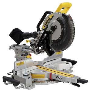 20V MAX* XR® Double Bevel Sliding Miter Saw (Tool Only) - 20 V, 12", Lithium-Ion, (1) DCS785 20V MAX* XR® 12 in. Double Bevel Sliding Miter Saw; (1) 12 in. 60T Blade; (1) Stabilizer Bar; (1) Dust Bag; (1) Non-Airlock Vacuum Adapter; (1) Blade Wrench; (2) Base Extensions; (1) Material Clamp
