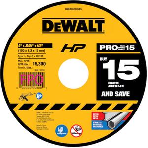 All-Purpose Cutting Wheel - 4", 0.45", 5/8", 1, Aluminum Oxide