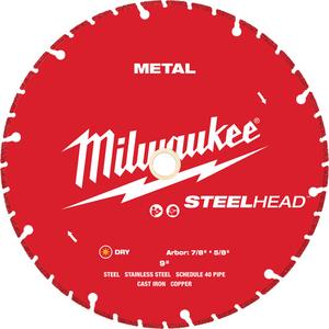 STEELHEAD™ Cutting Diamond Blade - 9", 5/8"/7/8", Metal, Steel, Stainless Steel, Copper, Cast Iron & Schedule 40 Pipe, 6790, 375+ Cuts in Rebar, 250+ Cuts in Strut, 500+ Steel Studs
