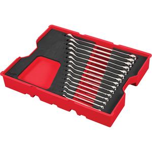 Wrench Set with Tray for PACKOUT™ Drawers - 15, Metric, Combination, 8 mm Combination Wrench; 9 mm Combination Wrench; 10 mm  Combination Wrench; 11 mm Combination Wrench; 12 mm Combination Wrench; 13 mm Combination Wrench; 14 mm Combination Wrench; 15 mm Combination Wrench;16 mm Combination Wrench; 17 mm Combination Wrench; 18 mm Combination Wrench; 19 mm Combination Wrench; 20 mm Combination Wrench; 21 mm Combination Wrench; 22 mm Combination Wrench; PACKOUT™ Storage Tray