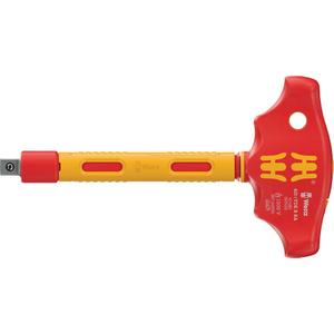 410 i VDE A RA VDE-Insulated T-Handle Adapter Screwdriver with Ratchet - 1000 V, Square, 3/8"