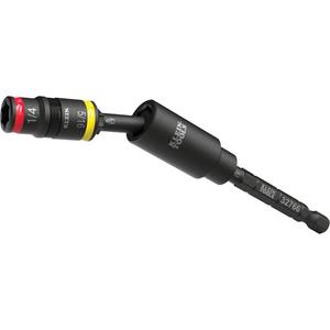 Impact Flip Socket With Swivel Adapter - Hex, 1/4", 3, 25° Swivel