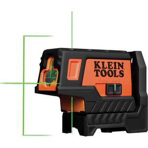 Compact Green Cross-Line Laser Level with Plumb Spot - 530 Nm, 2, 75' (22.8 m), 4, IP54