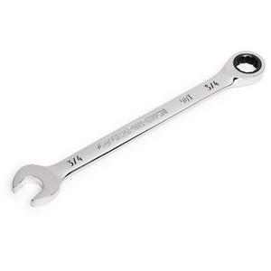 90-Tooth Ratcheting Combination Wrench - 12, 10-9/10", 3/4", Chrome, Plain, Full Lifetime