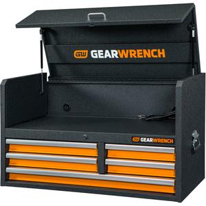 Tool Chest - 5, Orange/Black, 17-4/5", 40-3/5", 23", 3 Years, 11376 in³