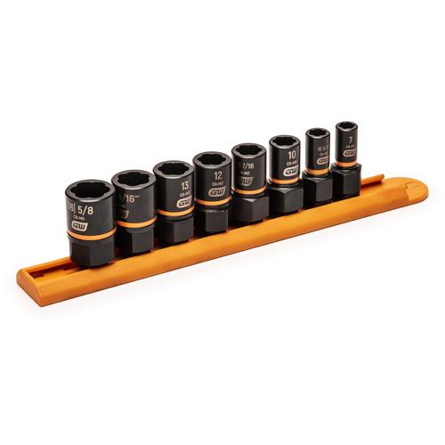 Bolt Biter™ Extraction Socket Set - 1/4"/3/8", Impact, Standard, 8, Full Lifetime