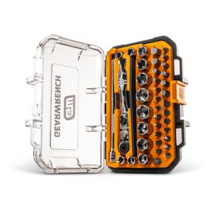 1/4" Drive MicroDriver Set - 41, Full Lifetime, 72 Tooth Ratchet; (2) Adapters; 6" Extenstion; Magnetic Strip; Sockets (SAE) 9/16”, 1/2”, 7/16”, 3/8”, 5/16”, 1/4" & (Metric) 14mm, 13mm, 12mm, 10mm