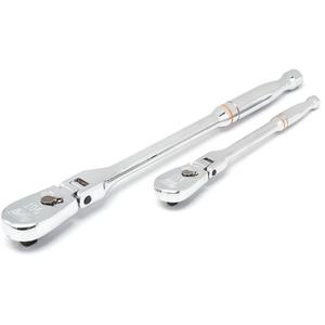 1/4" & 3/8" Drive 90-Tooth Teardrop Ratchet Set - 2, Imperial, Ratchet/Flex Head, Full Lifetime