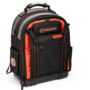 Tradesman Backpack - 18", 10", Black/Grey/Orange, Polyester, 3 Years, 14", 7.5", 16.5"