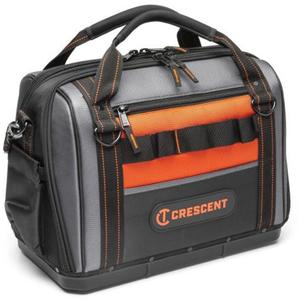 17" Tradesman Closed Top Tool Bag - Black/Grey/Orange, Polyester, 3, 3 Years, 8.75", 16.75", 11.75"