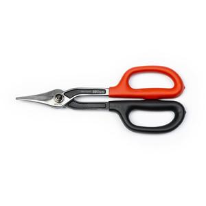 Duckbill Pattern Tinner Snips - 2", 10", Rings, Black/Orange, Straight, Full Lifetime
