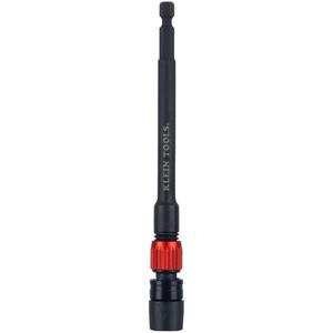 Dual-Lock Hex Extension - 1/4", 6", Impact, Hex, 0.65'' (1.6 cm), Alloy Steel, Aluminum, Black Base, Orange Knob