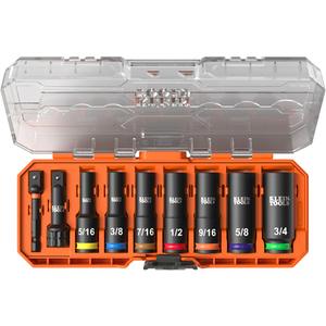KNECT™ Drive Socket Set - 3/8", Impact, 3.45'' (8.8 cm), 9, 1.63'' (4.1 cm), 9.25'' (23.5 cm), Cr-Mo Steel