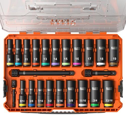 KNECT™ Drive Socket Set - 3/8", Impact, 7.5'' (19.1 cm), 23, 1.63'' (4.1 cm), 11.38'' (28.9 cm), Cr-Mo Steel
