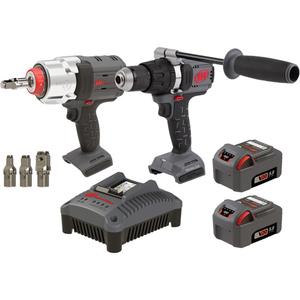 Hammer Drill & Impact Wrench Combo Kit - 20 V, Lithium-Ion, 3 Years Tool, 2 Years Battery, 3 Years Charger, 8.3" Impact Wrench, 7.8" Hammer Drill, (1) W7153 DXS Impact; (1) D5241 Hammer Drill; (2) 5.0Ah Batteries; (1) Charger; (3) AK33H Anvil Set (3/8” Drive Standard Anvil