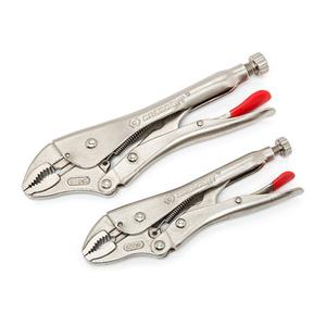 Curved Jaw Locking Pliers with Wire Cutter Set - 2, Full Lifetime, 10" Curved Jaw Locking Pliers with Wire Cutter; 7" Curved Jaw Locking Pliers with Wire Cutter, 12.75", 5.75"