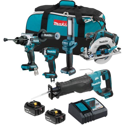 LXT Brushless Cordless 5 Tool Combo Kit - 18 V, Lithium-Ion