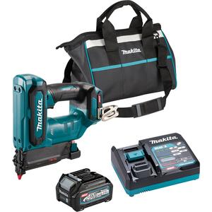 40Vmax XGT Brushless 1-3/8" 23 ga Pin Nailer Kit - 40 V, Lithium-Ion, 40Vmax XGT (2.0Ah) Li-Ion Battery BL4020; Rapid Charger (DC40RA); Nose Adapter (422844-2); Hex Wrench 3 (783201-2); Hook (346317-0); Tool Bag (832319-7)