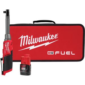 M12 FUEL™ Extended Reach High Speed Ratchet Kit - 010-LXDC064 - 12 V, Lithium-Ion, 3/8", 0 - 450 RPM, 35 ft-lbs., Ball Detent, 5 Years Limited on Tool, 2 Year on Battery, 2 lbs.