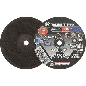 Zip™ Cut-Off Wheel - 3", 1/32", 1/4", 25470, 1, Aluminum Oxide, A-60-ZIP