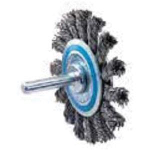 Knot Twisted Mounted Wire Wheel - 2-3/4", 3/8", 0.02", Stainless Steel/Aluminum