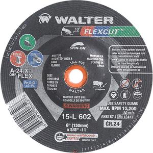 Flexcut™ Depressed Centre Grinding Wheels - 6", 5/8"-11, 36, 10200, 29, Aluminum Oxide, A-36-X-FLEX