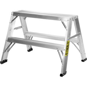 Industrial-Duty Sawhorse - 2', 3', 4', 31.9375", 23.50", Aluminum, 300 lbs., 24.5", 32", 23"