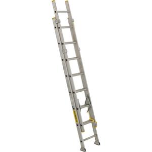 Industrial Heavy-Duty Extension Ladders - 13', Aluminum, 300 lbs., 17", D, 1A, 1A, 16', 20', 24', 28', 32', 36', 40', 44', 16', 13'