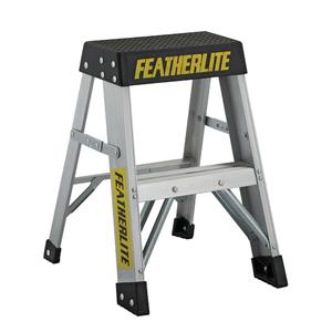 Industrial Extra Heavy-Duty Step Stool/Ladders - 2', Aluminum, 300 lbs., 16.44", 17.25", 1A, 1A, 2'