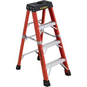 Industrial Extra Heavy-Duty Stepladders (6800 AA Series) - 4', 6', 8', 10', 12', Fibreglass, 375 lbs., 21.25", 29.875", 1AA, 1AA, 15 lbs., 23", 46"